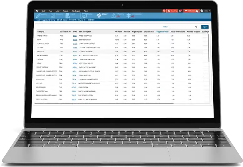 automated ordering back office